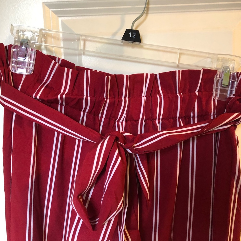SheIn Striped wide leg pants size Medium - Picture 4 of 7